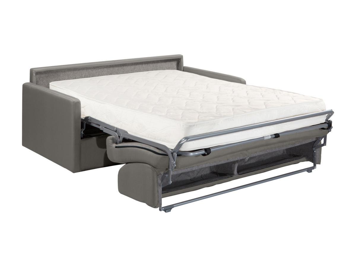 Vente-unique Canapé 3 places conible express en tissu CALIFE Couchage 1Matelas  