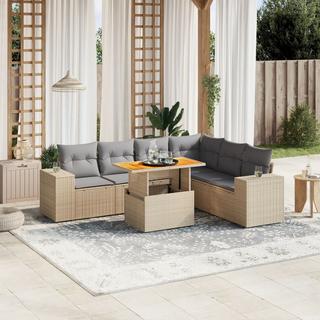 VidaXL Ensemble de canapés de jardin rotin synthétique  