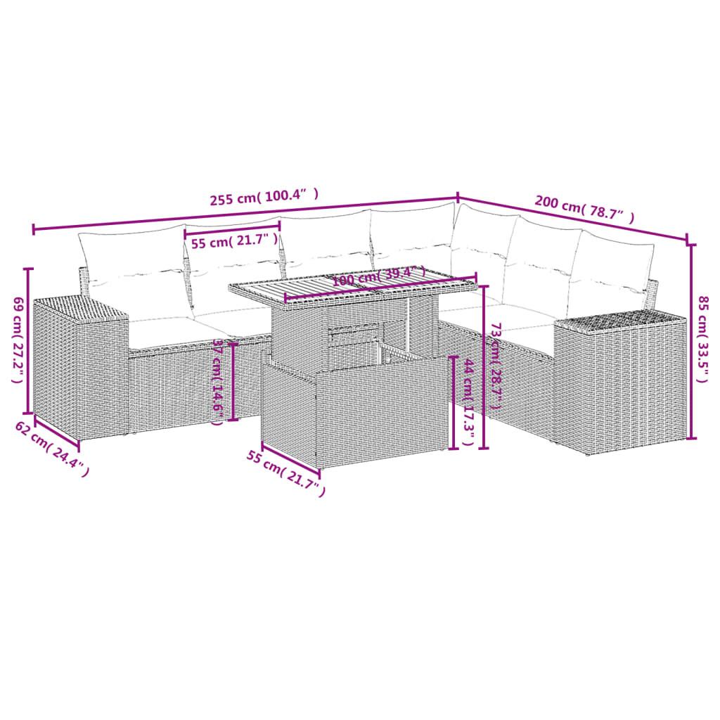 VidaXL Ensemble de canapés de jardin rotin synthétique  