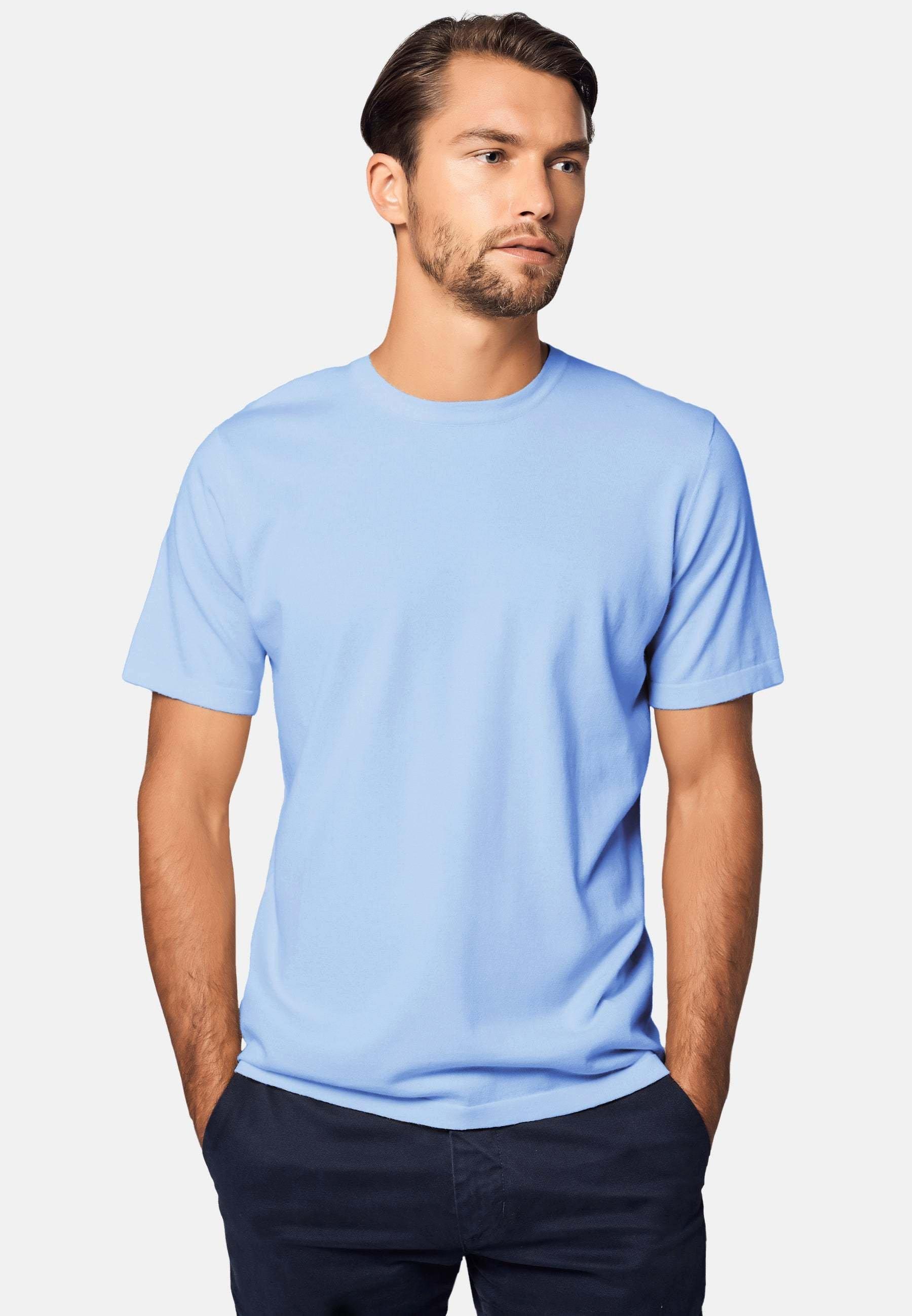 Bellemere New York  T-Shirt Classica Girocollo in Cotone Cashmere 