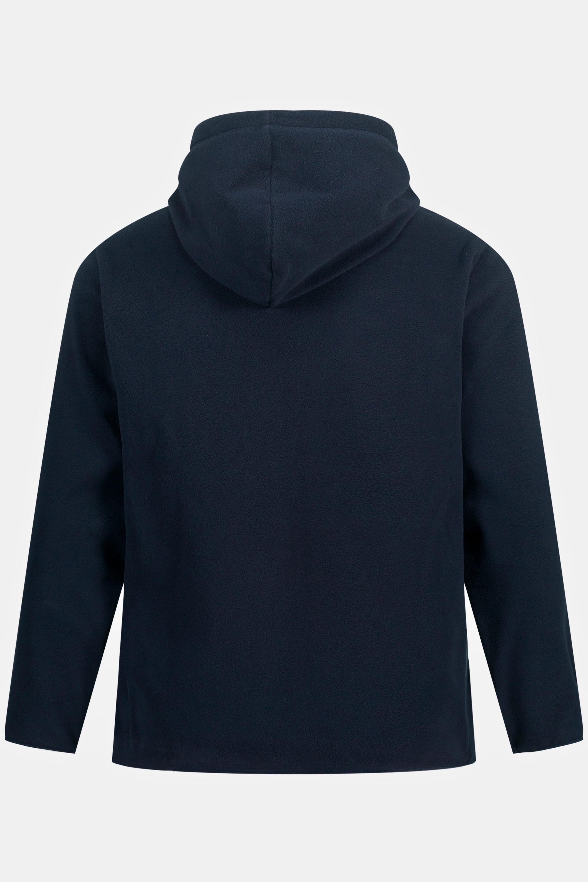 JP1880  Fleece-Hoodie, Kapuze, elastische Einfassungen 