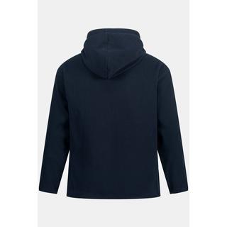 JP1880  Fleece-Hoodie, Kapuze, elastische Einfassungen 