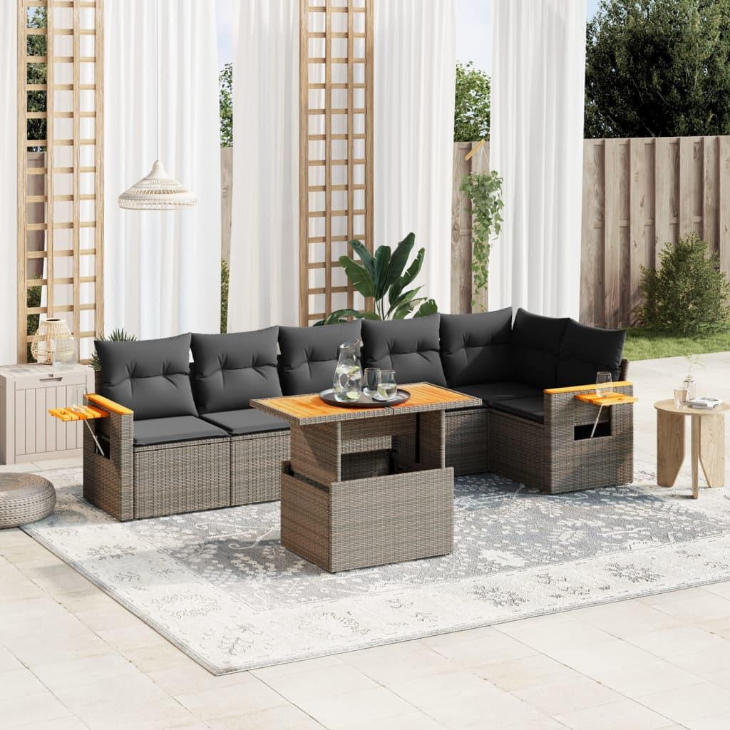 VidaXL set divano da giardino Polirattan  