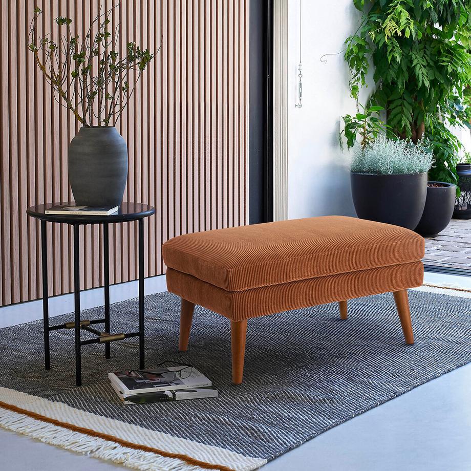 La Redoute Intérieurs Pouf velours côtelé  