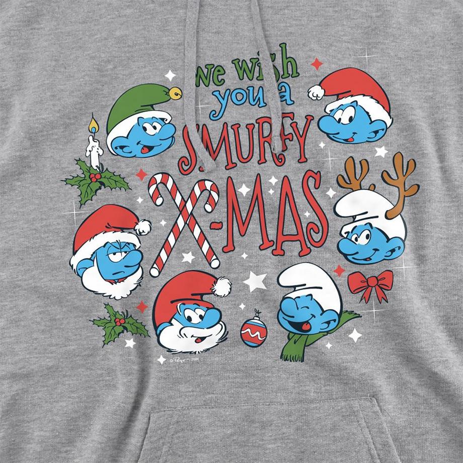 Puffi Felpa Con Cappuccio Smurfy Christmas Erica  