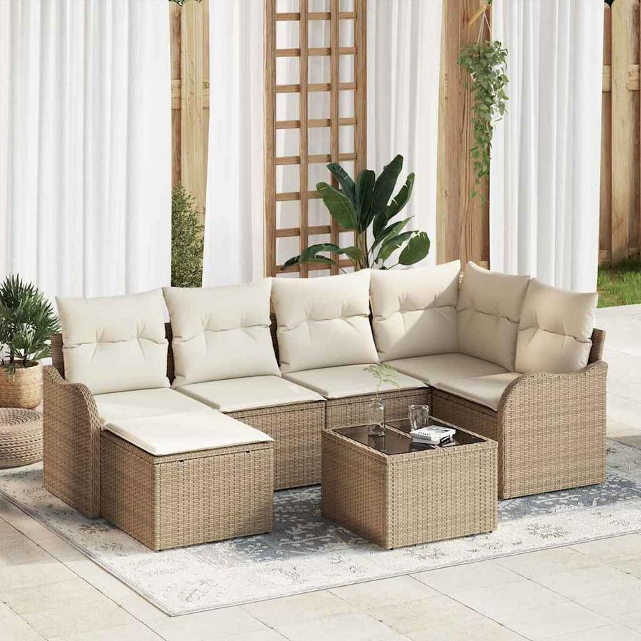 VidaXL Canapé modulaire d’extérieur poly rattan  