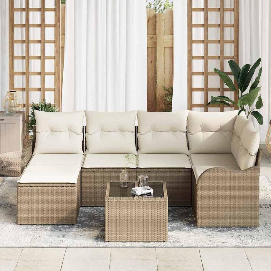 VidaXL Canapé modulaire d’extérieur poly rattan  