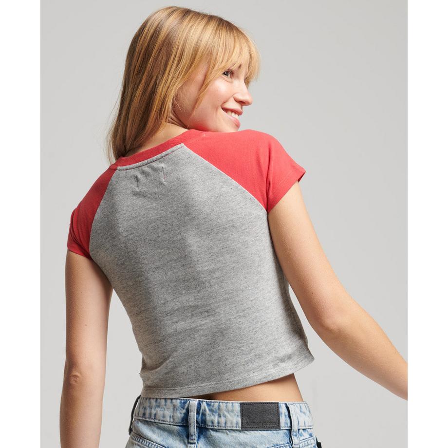 Superdry Bio-Baumwolle Vintage Tiny Baseball T-Shirt  