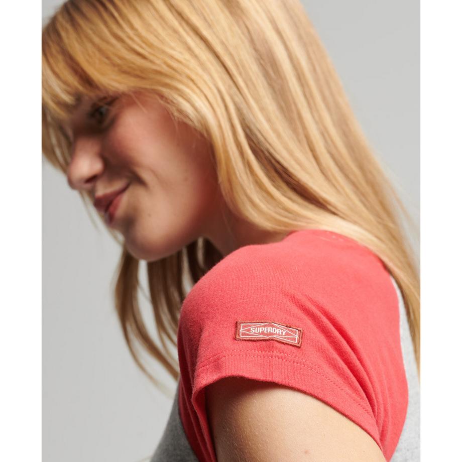 Superdry Bio-Baumwolle Vintage Tiny Baseball T-Shirt  