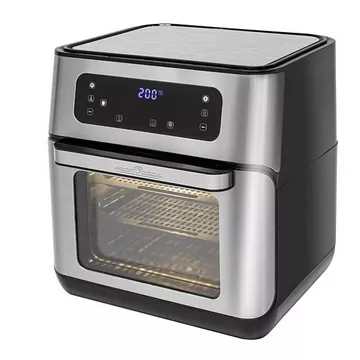 ProfiCook PC-FR 1200 H Unique 11 L Autonome 1500 W Friteuse d’air chaud Noir, Acier inoxydable
