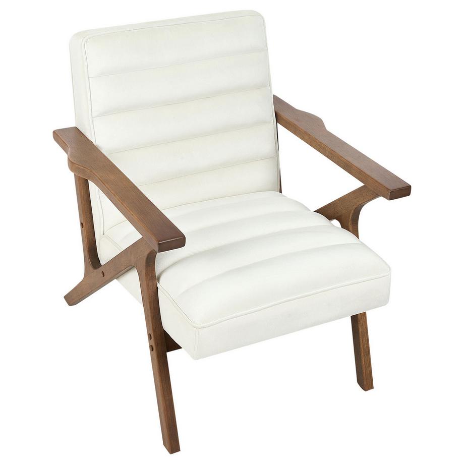 Beliani Fauteuil en Velours Rétro KISA  