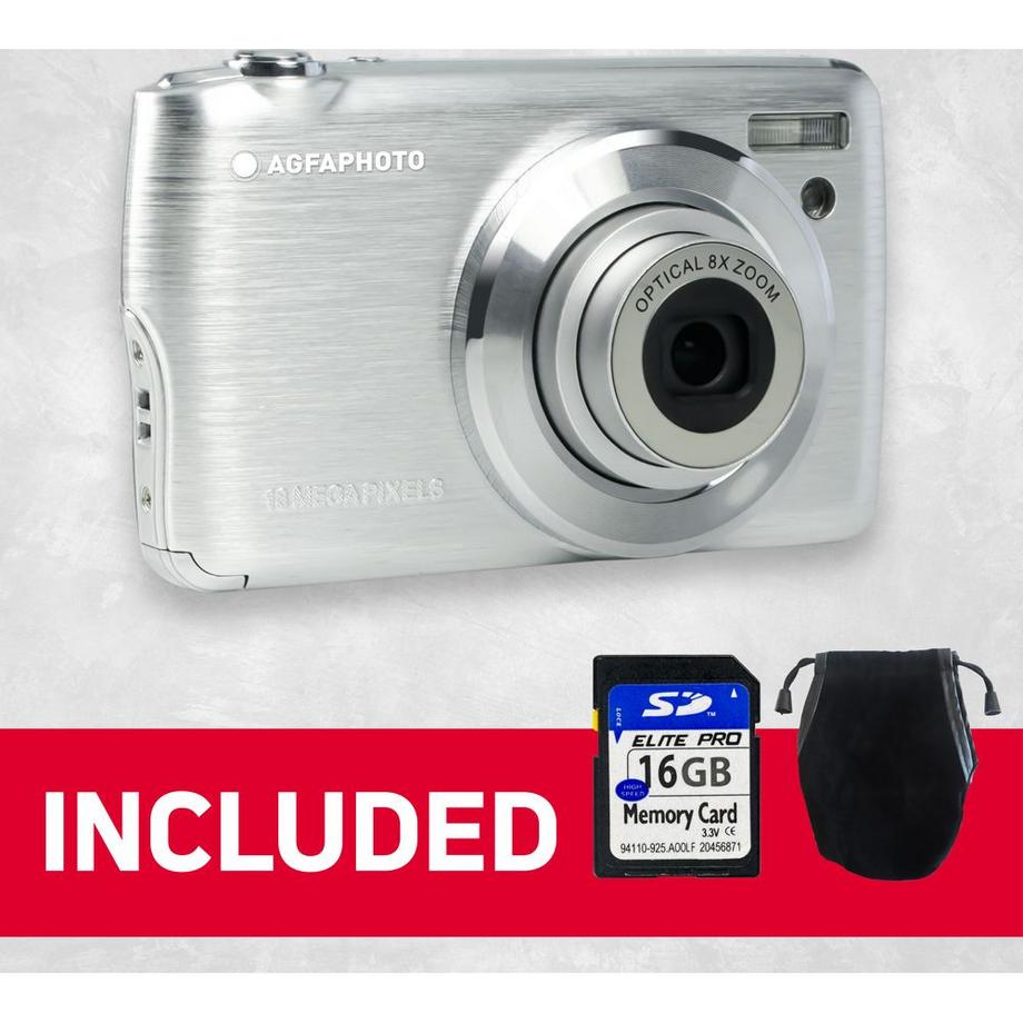 AGFA  AgfaPhoto Compact DC8200 1/3.2" Fotocamera compatta 18 MP CMOS 4896 x 3672 Pixel Argento 