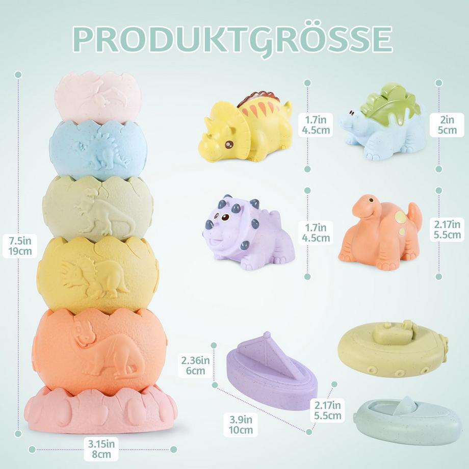 Activity-board  Dinosaurier Baby Kindersilikon Badespielzeug Schimmelfrei 