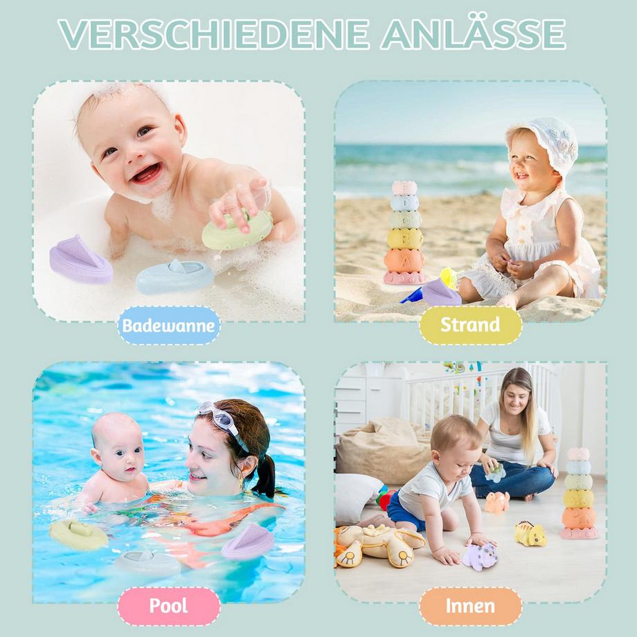 Activity-board  Dinosaurier Baby Kindersilikon Badespielzeug Schimmelfrei 