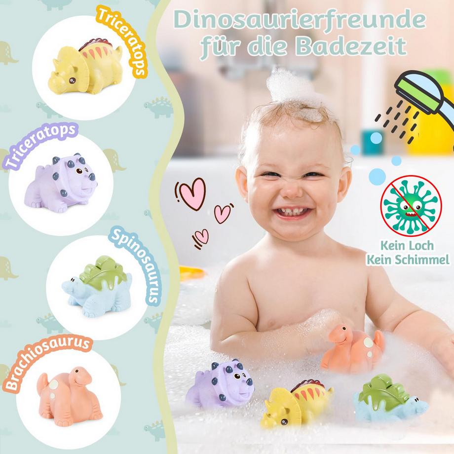 Activity-board  Dinosaurier Baby Kindersilikon Badespielzeug Schimmelfrei 
