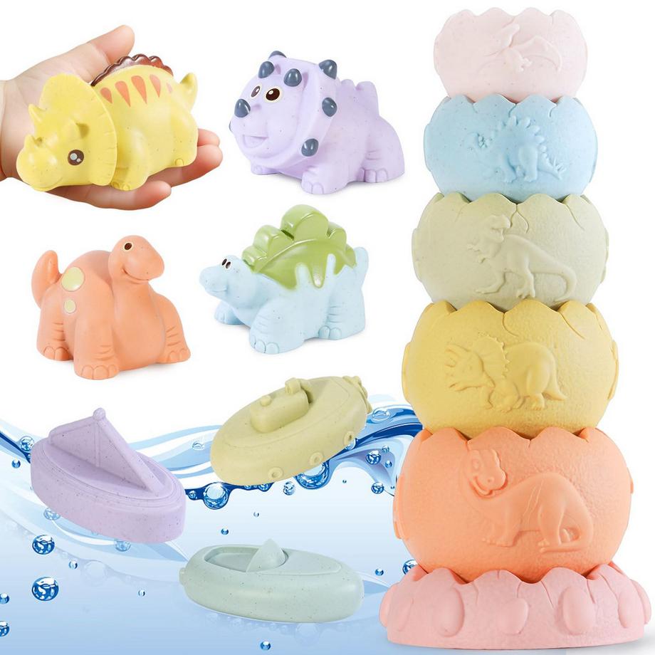 Dinosaurier Baby Kindersilikon Badespielzeug Schimmelfrei