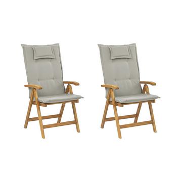 Set mit 2 Stühlen aus Akazienholz Klassisch JAVA