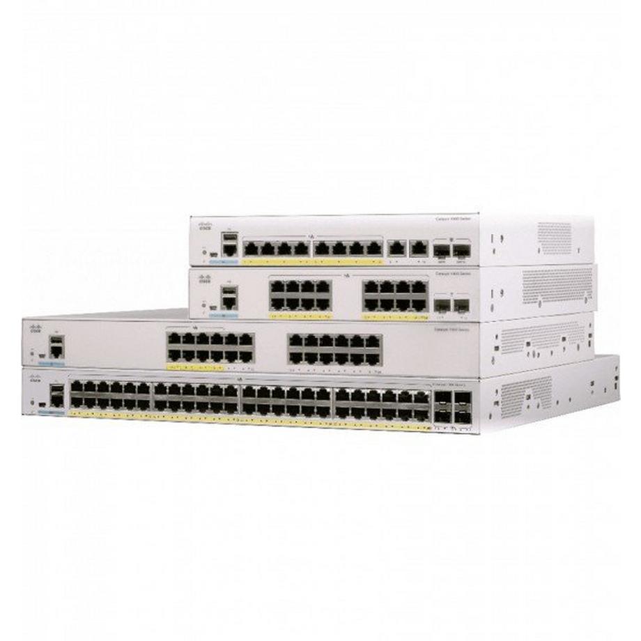 24 Port Rail PoE+ Switch C1000-24P-4G-L