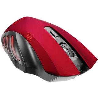 SPEEDLINK  Fortus Wireless Ergonomische Gaming-Maus USB Optisch Rot, Schwarz 5 Tasten 2400 dpi Beleuchtet 