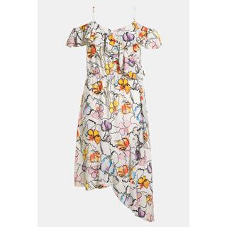 Ulla Popken  Midikleid, Off Shoulder, Blüten Print, Rüschen 