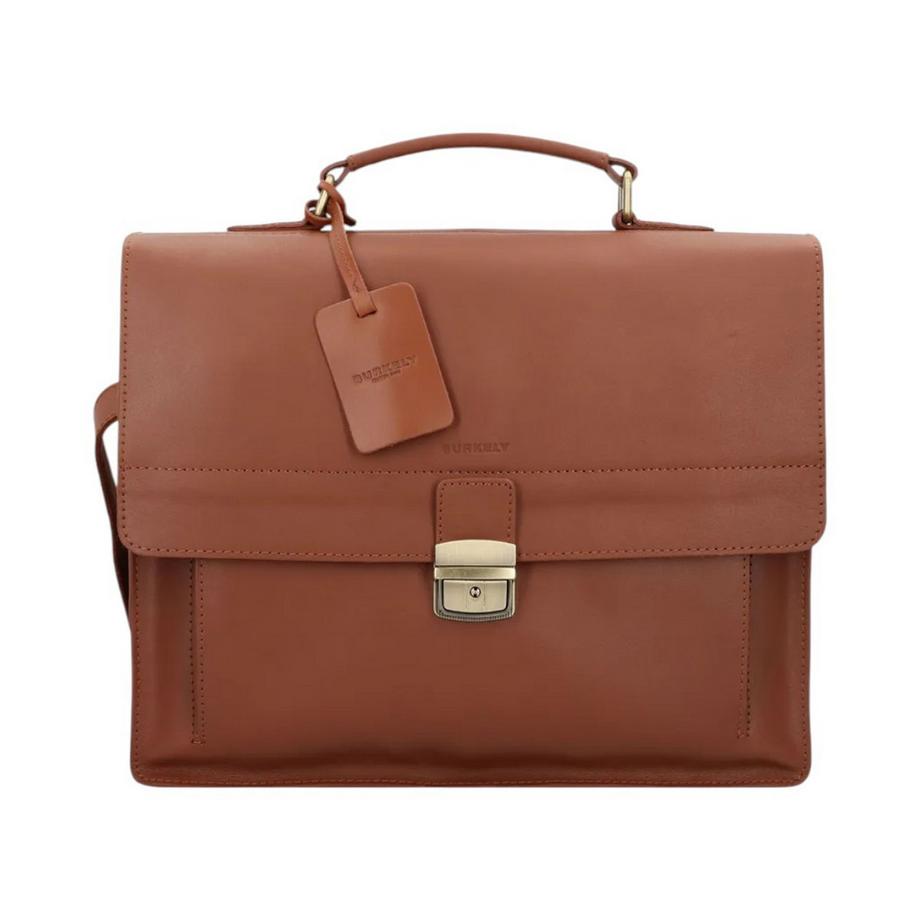 Porte-documents Scott vintage à deux compartiments couleur cognac