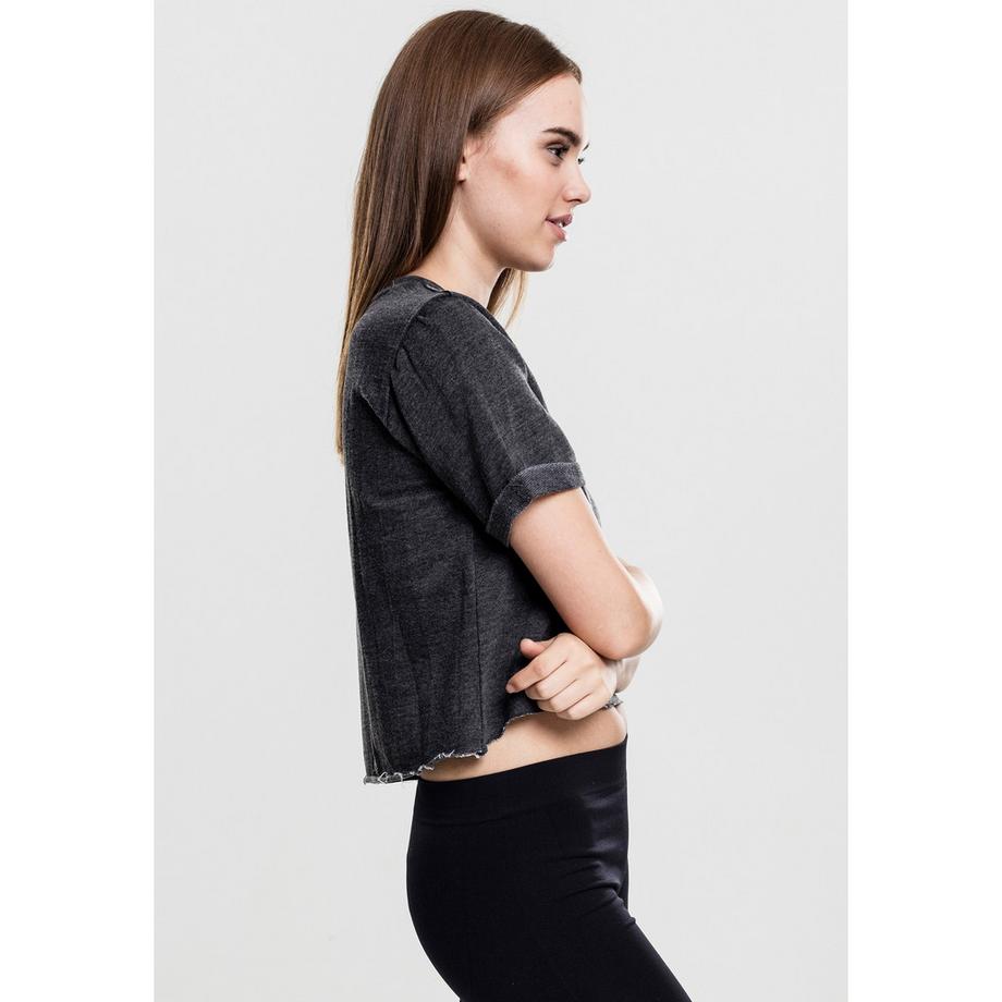 URBAN CLASSICS Cropped Burnout Short Sleeve Crew T-Shirt  