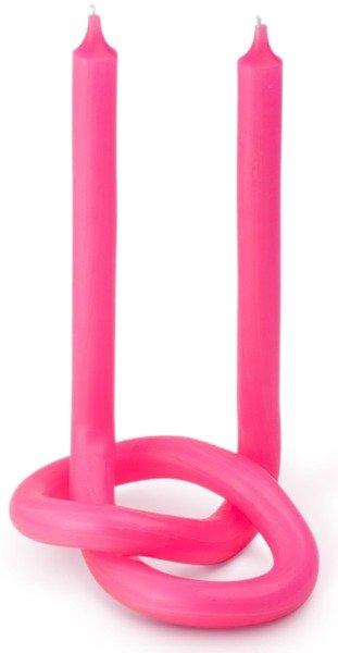 Image of Knot Candles Knot Kerze Pink - ONE SIZE