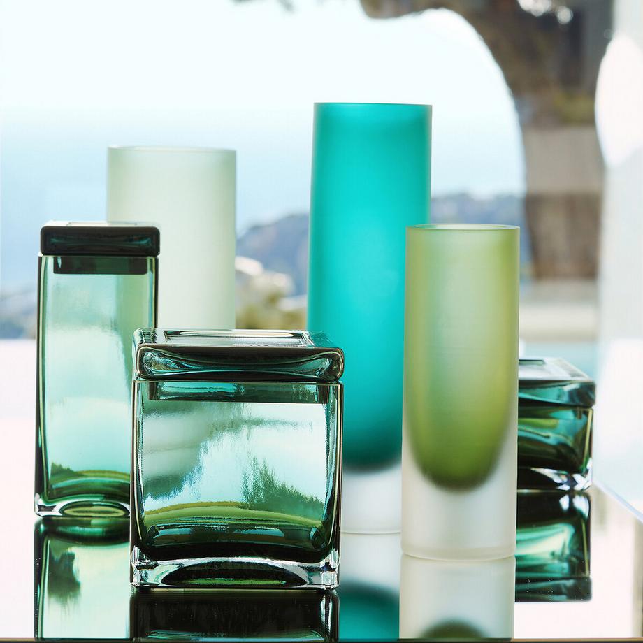 AM.PM Vase en verre soufflé givré  