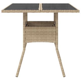 VidaXL Table de jardin rotin synthétique  