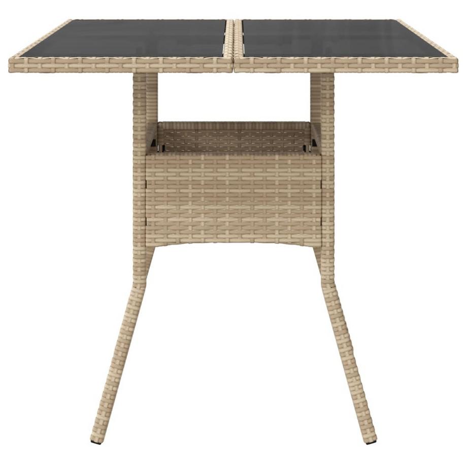VidaXL Table de jardin rotin synthétique  