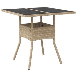 VidaXL Table de jardin rotin synthétique  