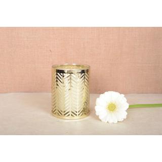 Aulica Vanillekerze mit goldenem korn pm 8x7,5cm  