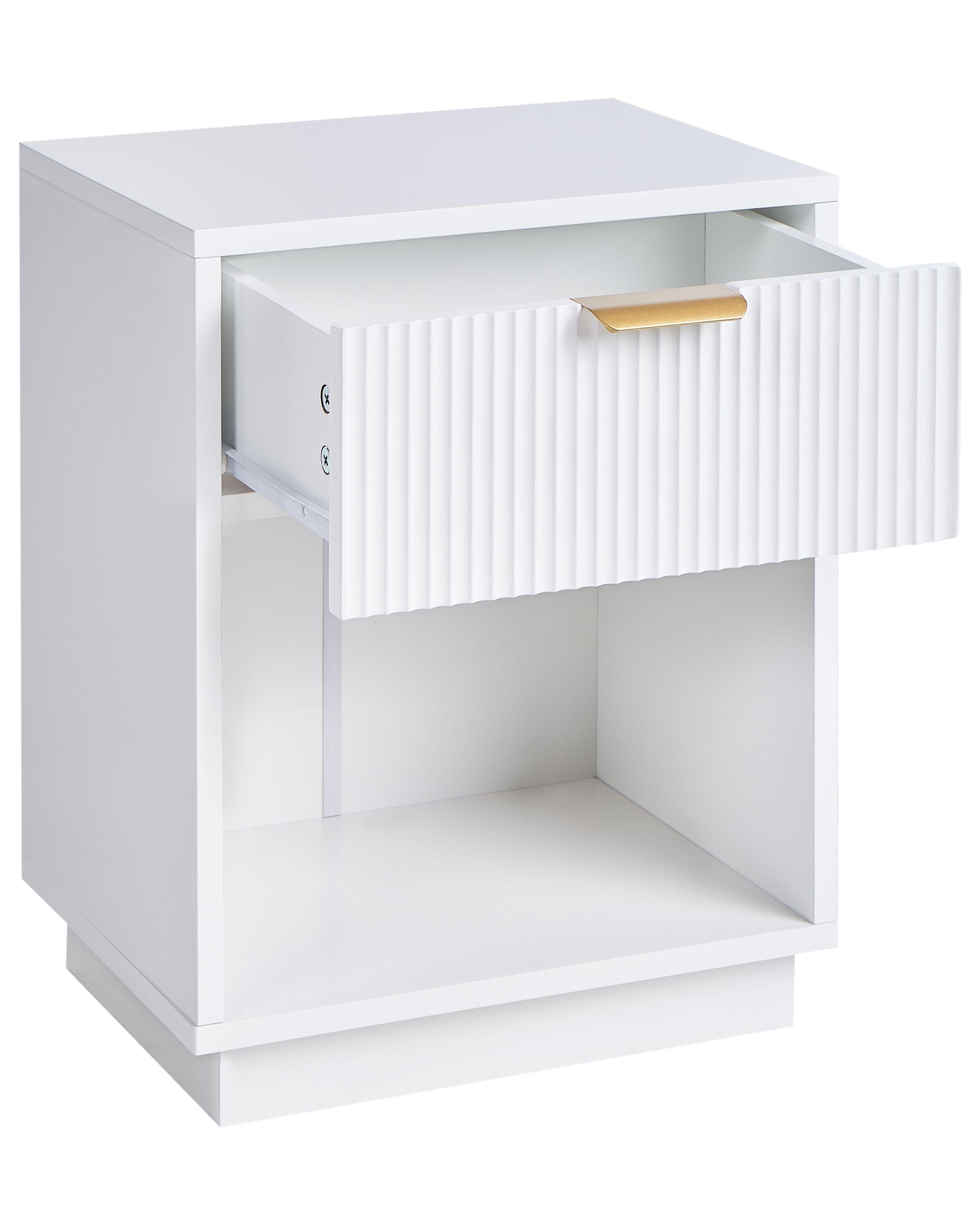 Beliani Comodino 1 cassetto en Fibra a media densità (MDF) Glamour SUMMERVILLE  