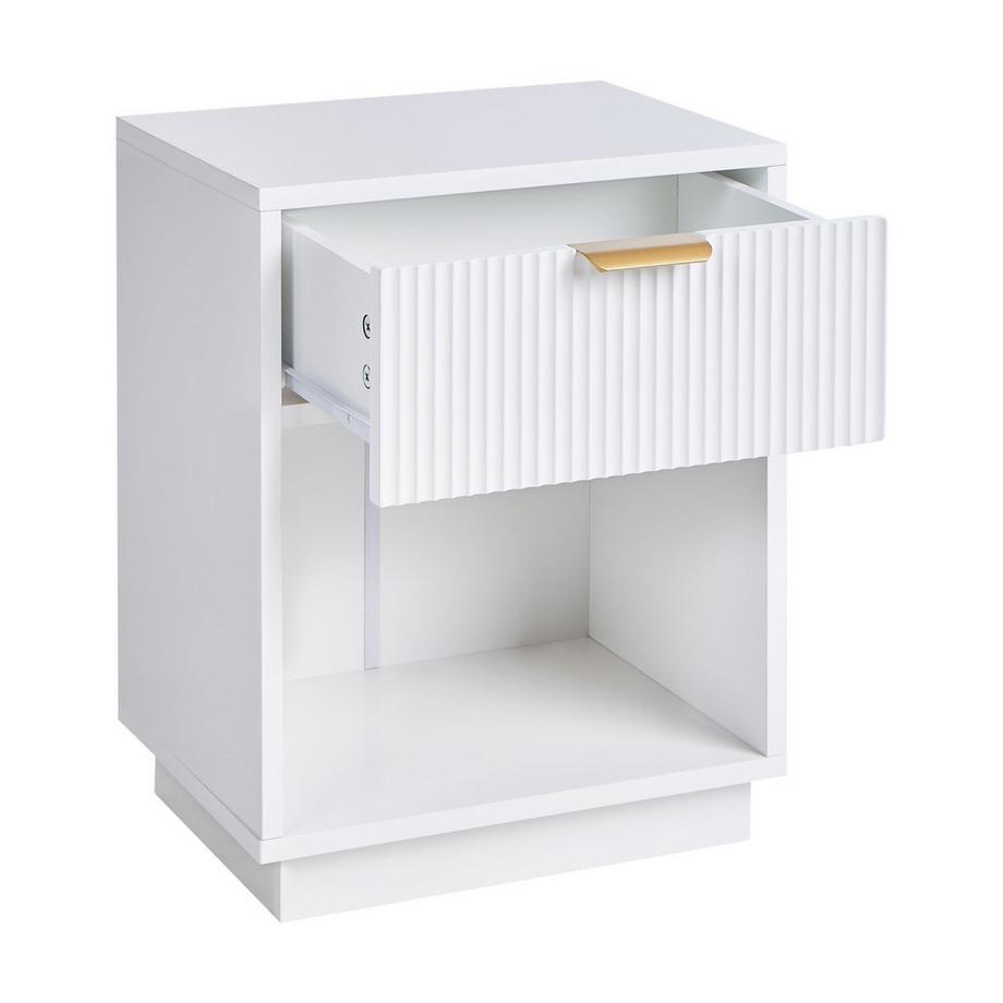 Beliani Comodino 1 cassetto en Fibra a media densità (MDF) Glamour SUMMERVILLE  