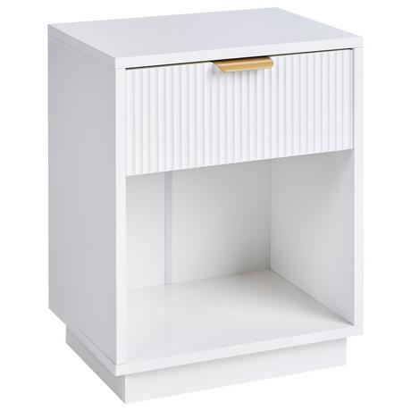 Beliani Comodino 1 cassetto en Fibra a media densità (MDF) Glamour SUMMERVILLE  