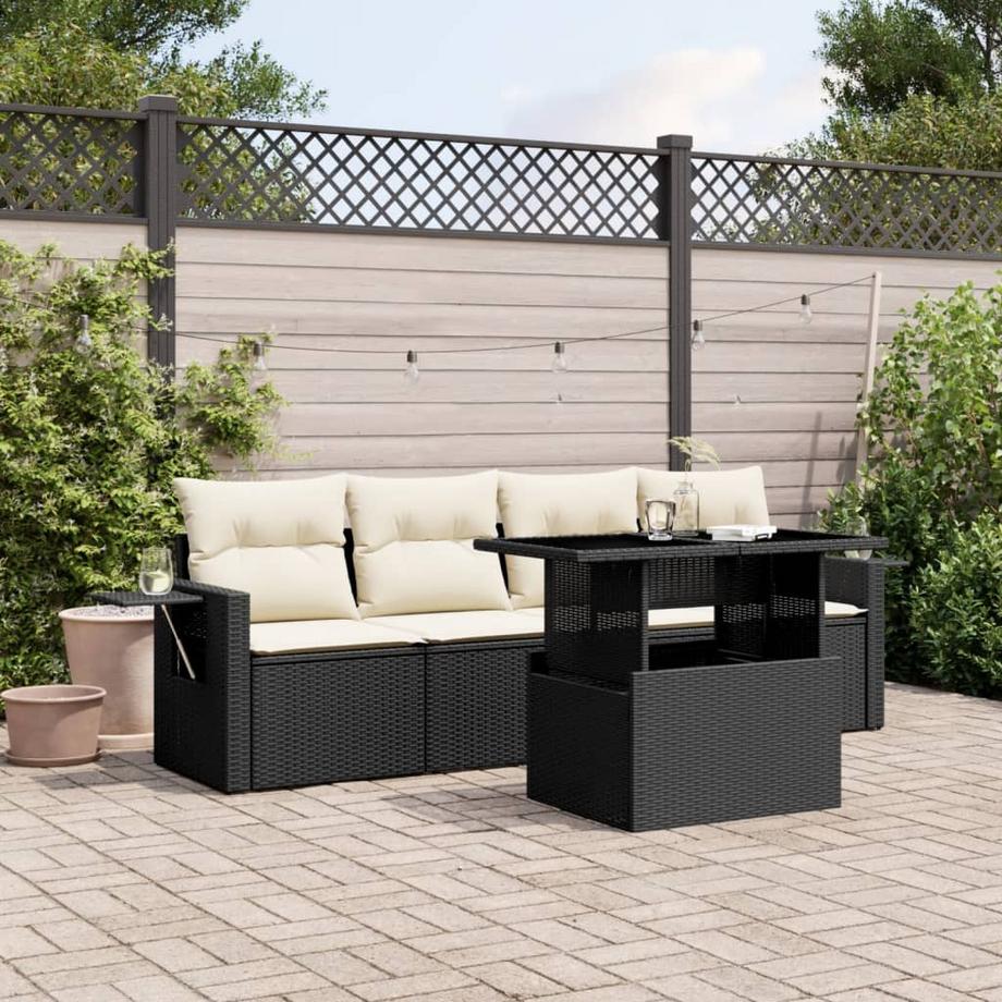VidaXL Ensemble de canapés de jardin rotin synthétique  