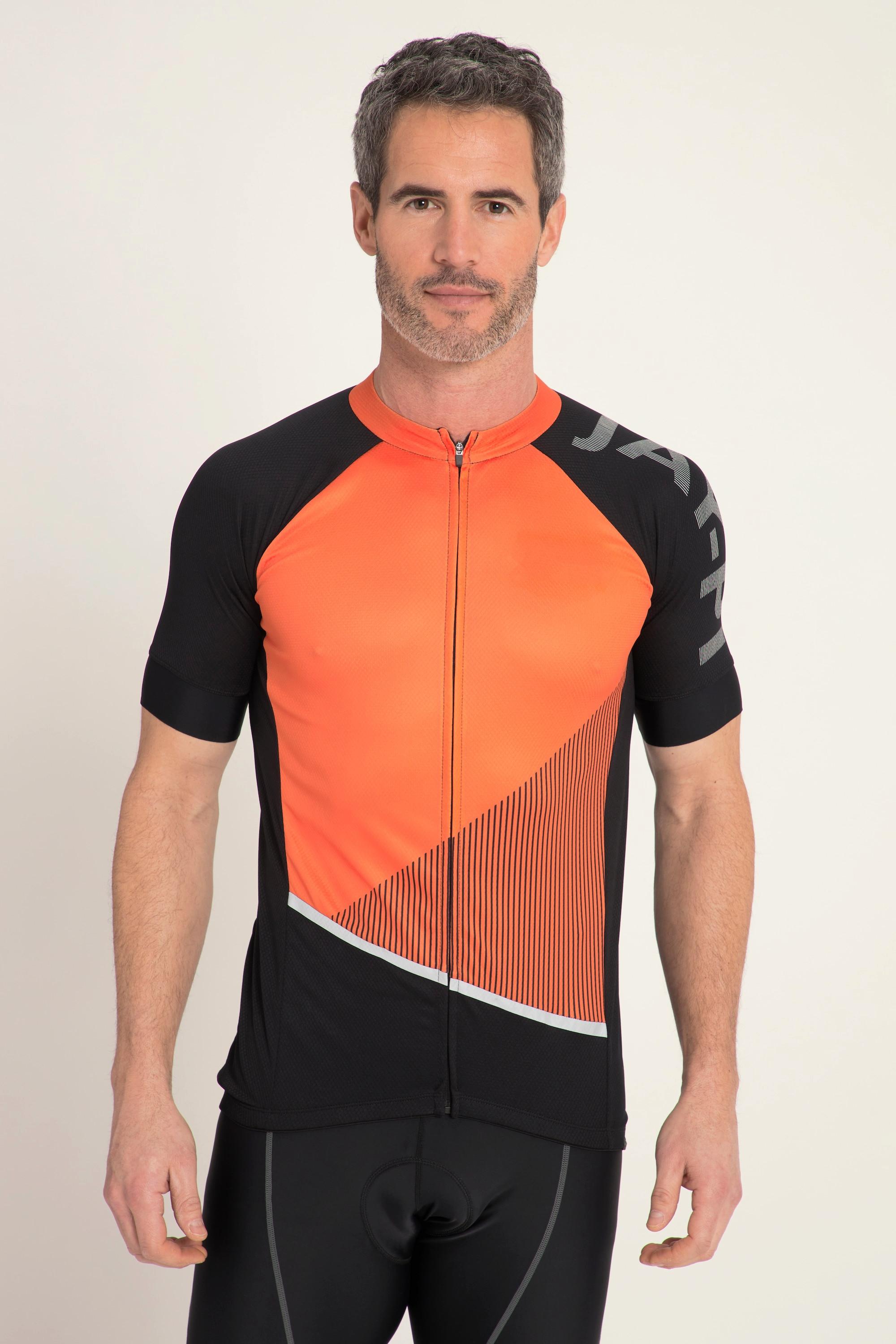 JP1880  Giacca da ciclismo in tricot con collo alto, mezze maniche e tasche sull'orlo posteriore 