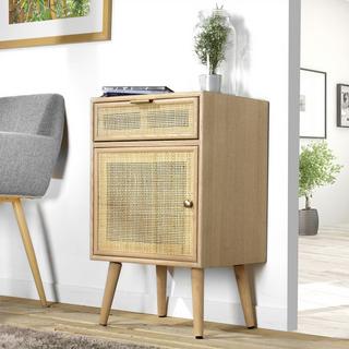 Calicosy Table de chevet avec cannage en rotin naturel - MIYA  