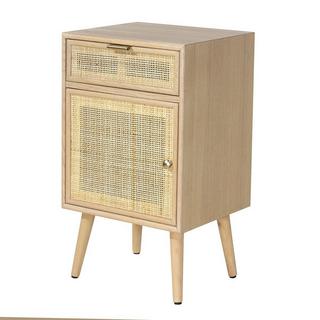 Calicosy Table de chevet avec cannage en rotin naturel - MIYA  