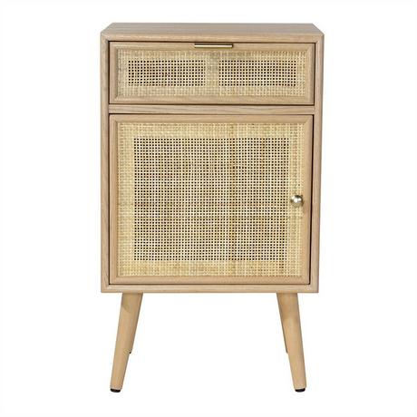 Calicosy Table de chevet avec cannage en rotin naturel - MIYA  