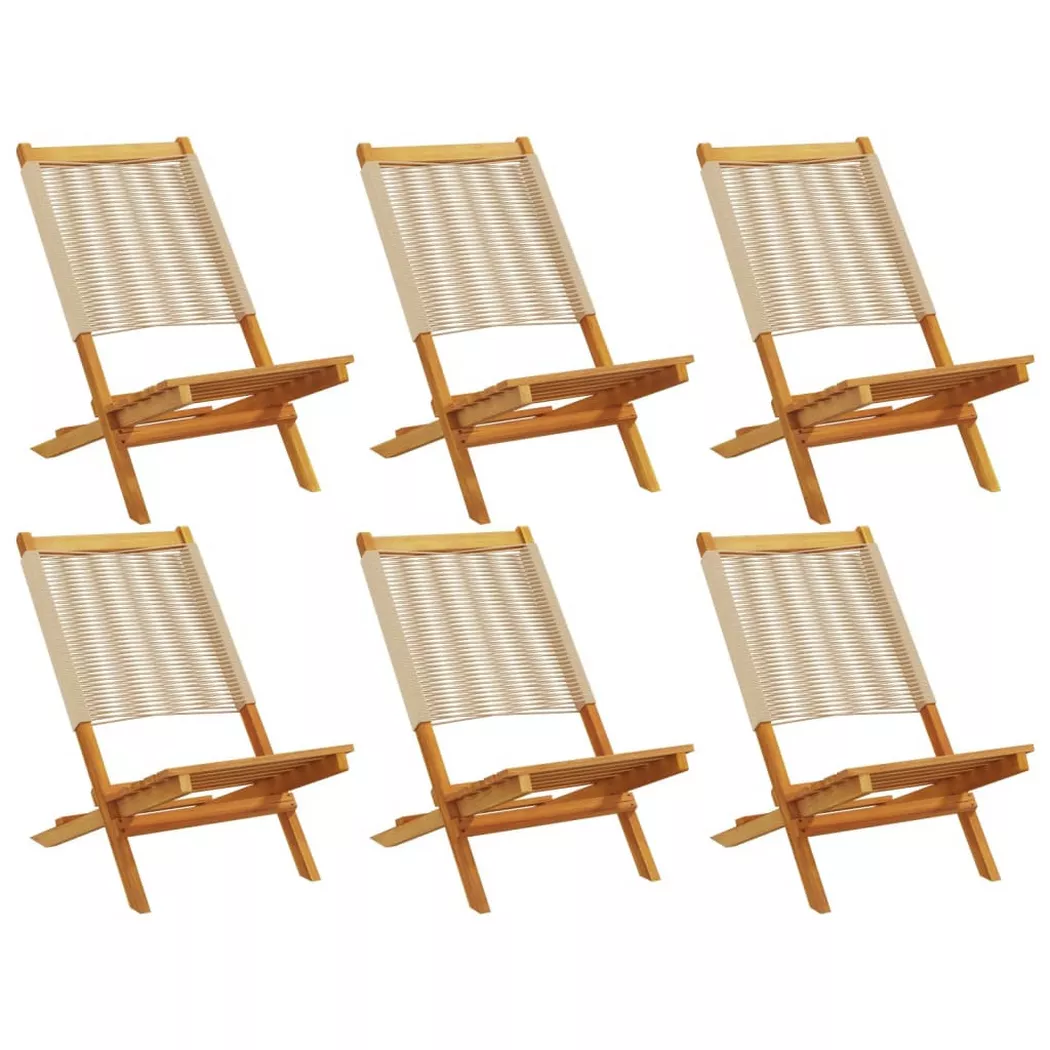 VidaXL - sedia da giardino Legno, One Size, Beige