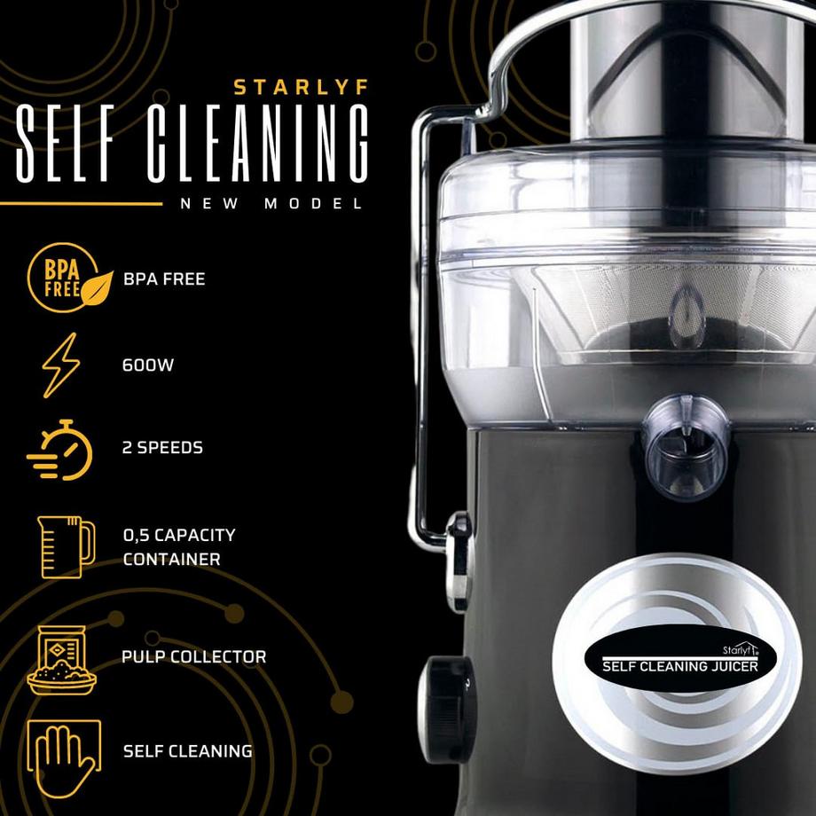 STARLYF STARLYF-Self Cleaning Juicer-Elektrische selbstreinigende Saftpresse  