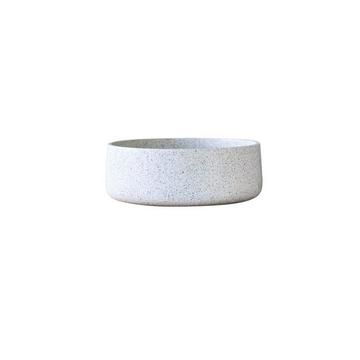 Rundes Waschbecken aus Premium-Terrazzo White Milos