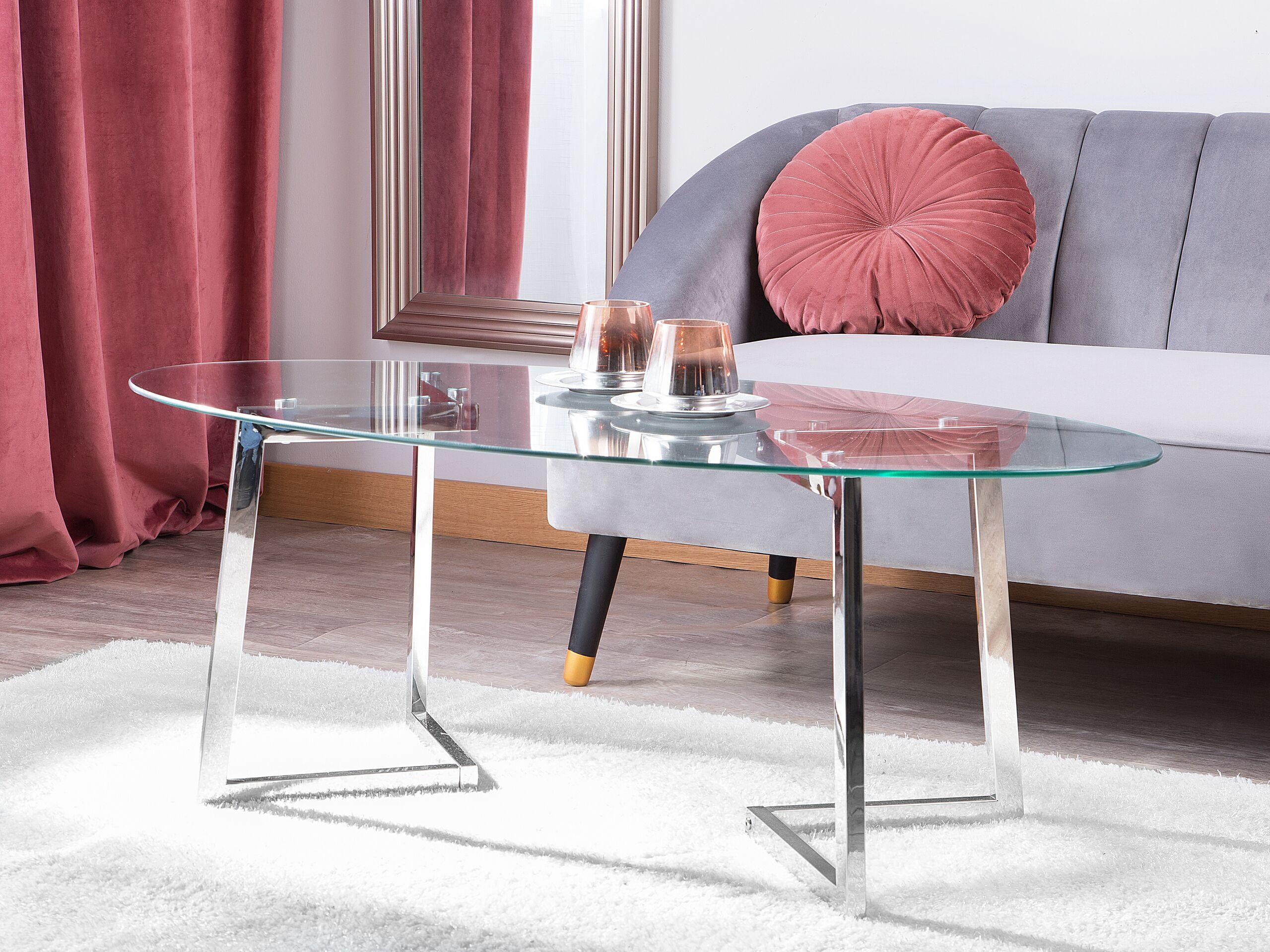 Beliani Table basse en Verre Glamour FRESNO  