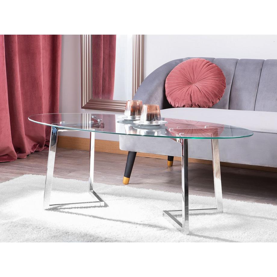 Beliani Table basse en Verre  FRESNO  