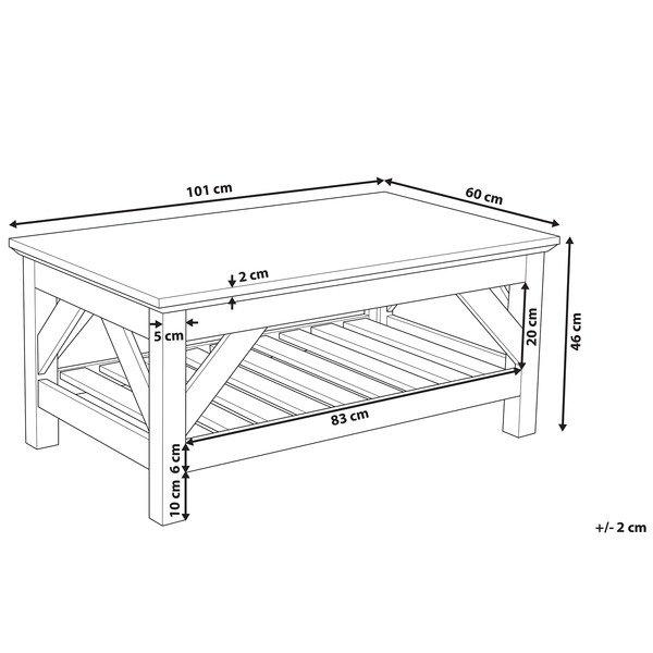 Beliani Table basse en MDF Scandinave SAVANNAH  