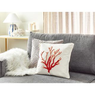 Beliani Coussin en Coton Moderne CORALIUM  