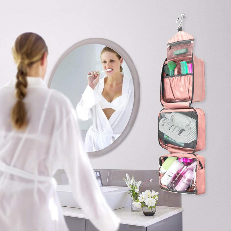 Only-bags.store Trousse de Toilette à Suspendre Pliable avec Crochet  