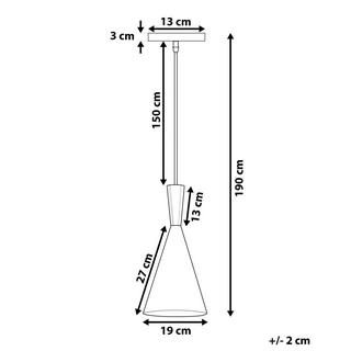 Beliani Lampe suspension en Aluminium Moderne TAGUS  