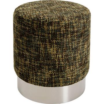 Tabouret Berry High argent vert rond 39